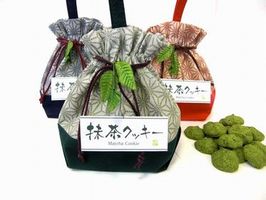 Matcha cookie in the drawstring bag