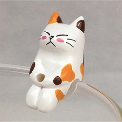 The figure of Tea shop's mascot cat Mitarashi-chan